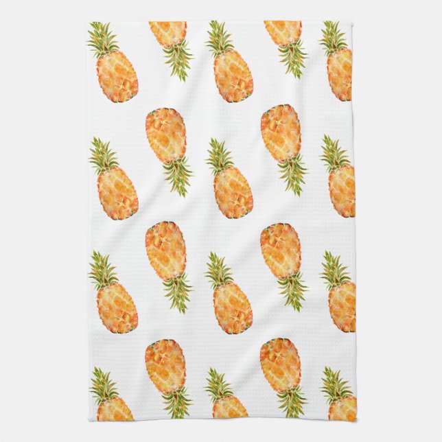 Tropical Pineapples Kitchen Towel (Vertical)