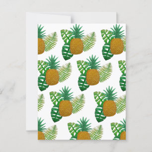 Tropical pineapples postcard