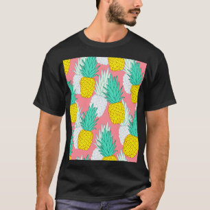 Tropical Pineapples: Red Cartoon Chic. T-Shirt