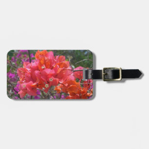 Tropical Pink Bougainvillea Island Floral Luggage Tag
