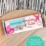 Tropical Pink Custom Wedding Candy Bar Wrapper<br><div class="desc">Personalize your own tropical wedding chocolate candy bar label or pastry package with a customized paper label. Tropical pink, coral plumeria flowers label is attractive with your own wording. Add couple's monogram on the back for a finishing touch. Use this budget personalized wrapper label for other party favour bags and...</div>