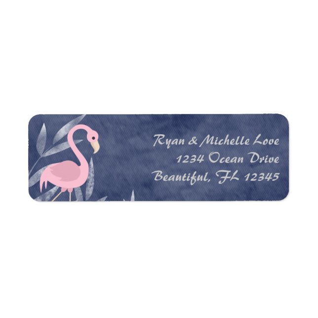 Tropical Pink Flamant rose Beach Adresse (Devant)