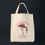Tropical Pink Flamingo 50th Birthday Novelty Swag Tote Bag<br><div class="desc">Cute personalized 50th birthday party flamingo gag tote bag. Add your name and message by clicking on the "Personalize" button to create a unique party swag for your celebration. Makes a perfect keepsake for guests to remember this special milestone.</div>