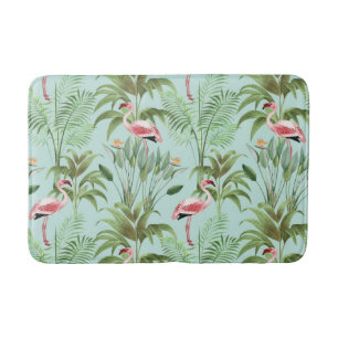 Tropical Pink Flamingo Bath Mat