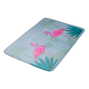 Tropical Pink Flamingo Bathroom Rug Mat Home Decor