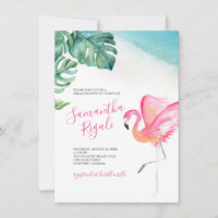 Tropical Pink Flamingo Bridal Shower