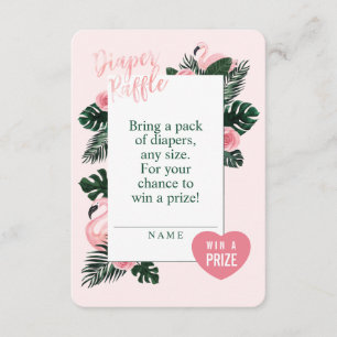 Tropical Pink Flamingo Diapers Raffle Enclosure