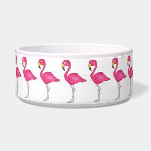 Tropical Pink Flamingo Flamingos Bird Pet Bowl