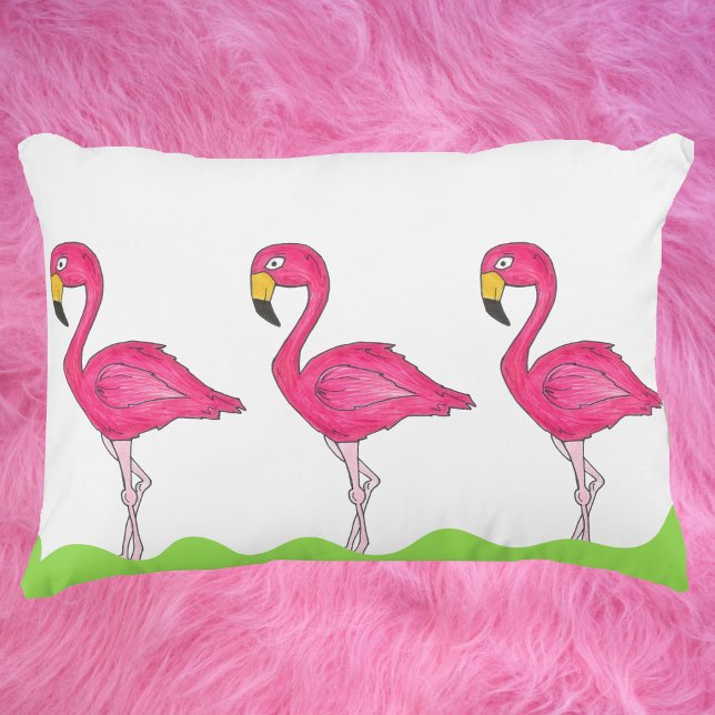 Tropical Pink Flamingo Flamingos Bird Pillow (Flamingo Pillow)