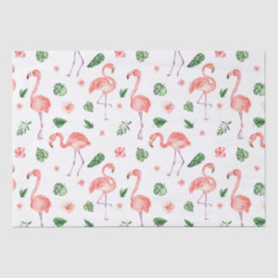 Tropical Pink Flamingo Pattern Tissue Paper