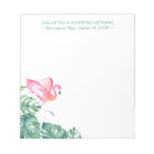 Tropical Pink Flamingo Personalized Stationery