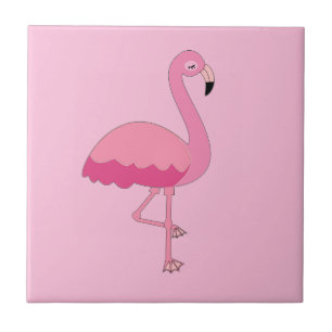 Tropical Pink Flamingo Tile