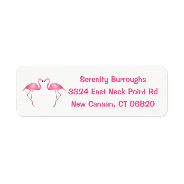 Tropical Pink Flamingos Love - Wedding Beach Luau (Front)