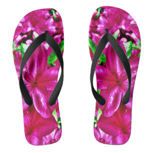 Tropical Pink Floral Flip Flops
