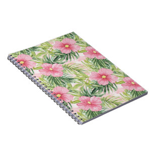 Tropical Pink Flowers   Notebook