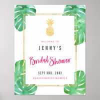 Tropical Pink & Gold Pineapple Bridal Shower