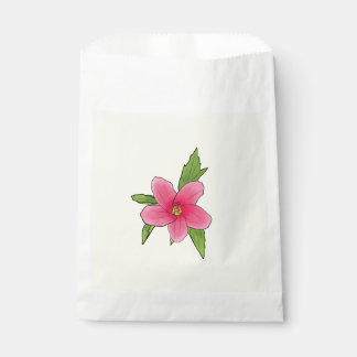 Tropical Pink Hibiscus Birthday Party Favour Bags