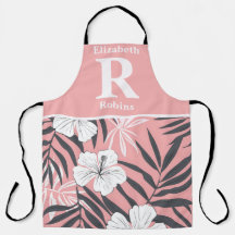 Tropical pink hibiscus personalized 