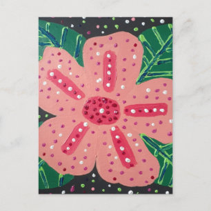 Tropical Pink Hibiscus Postcard