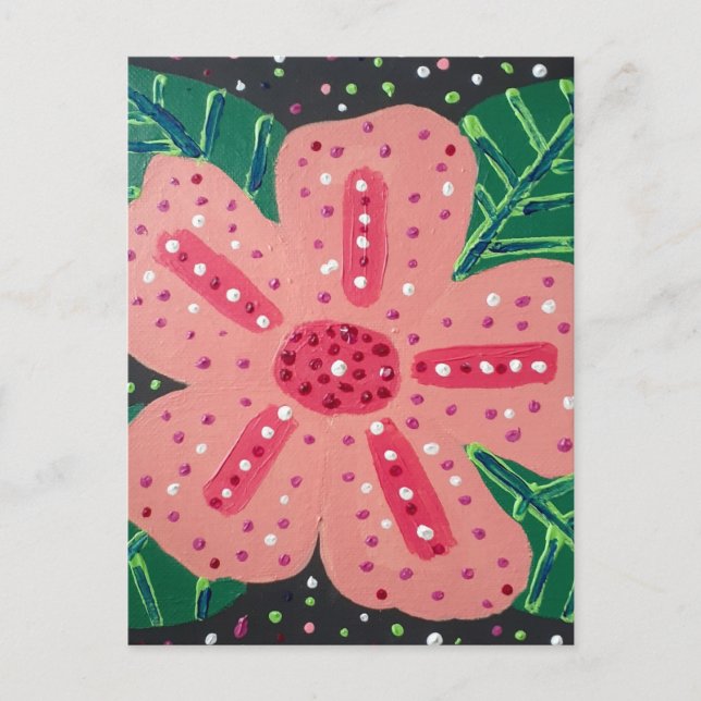 Tropical Pink Hibiscus Postcard (Front)
