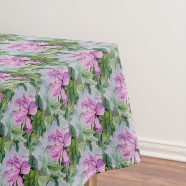 TROPICAL PINK ORCHID TABLECLOTH (In Situ)