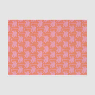 Tropical Pink Palm Tree Costal Nautical Beach Tissue Paper