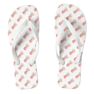 Tropical Pink Pineapple Flip Flops