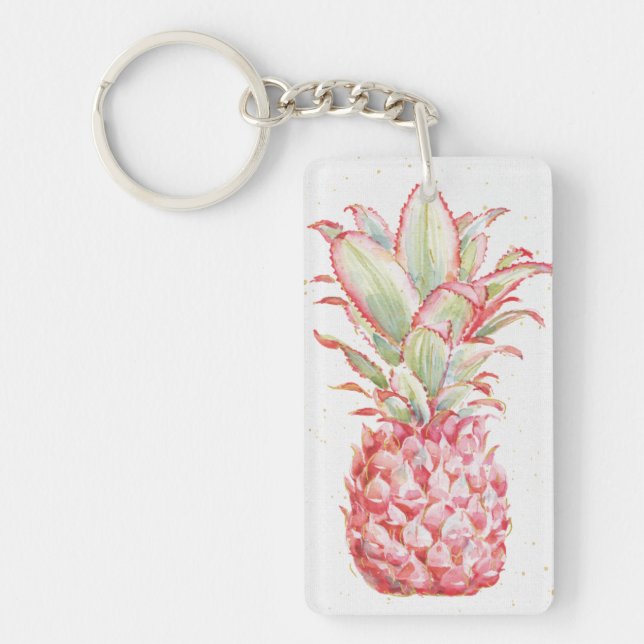 Tropical | Pink Pineapple Keychain (Front)