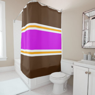 Tropical Pink Yellow White Brown Racing Stripes