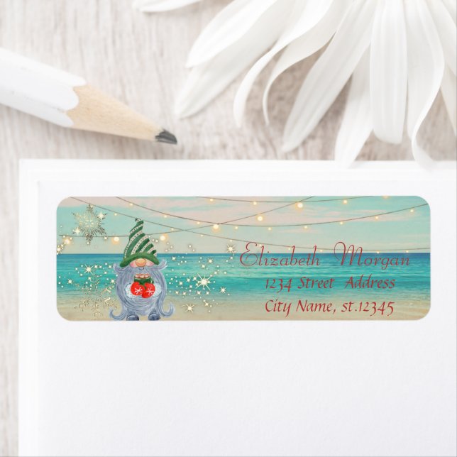 Tropical,Plage,Gnome Mignon,Flocons de neige  (En situation)