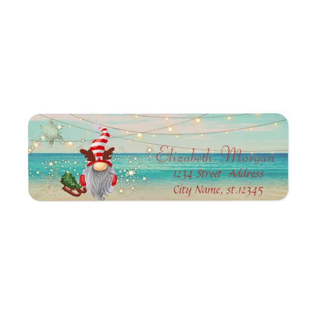 Tropical, Plage, Gnome Sleigh (Devant)