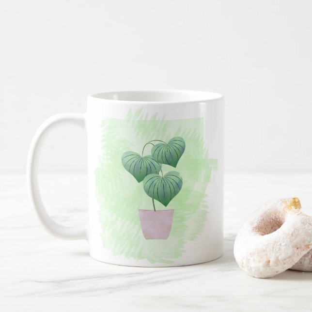 Tropical Plant Coffee Mug (With Donut)