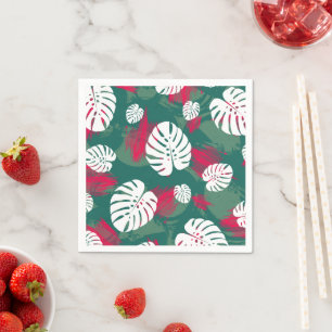 Tropical Plant Illustration Napkin