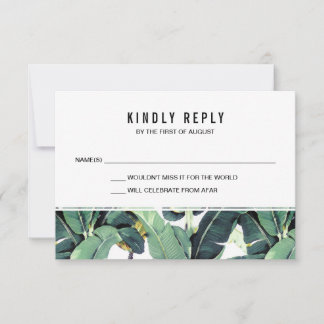 Tropical Plantation Wedding RSVP Response Cards