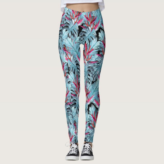 Tropical plants 1 . leggings (Front)