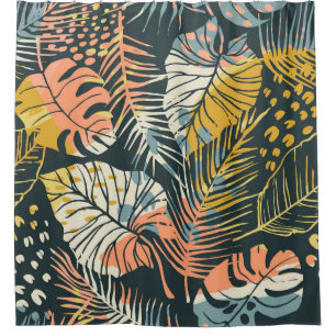 Tropical plants: abstract artistic pattern.