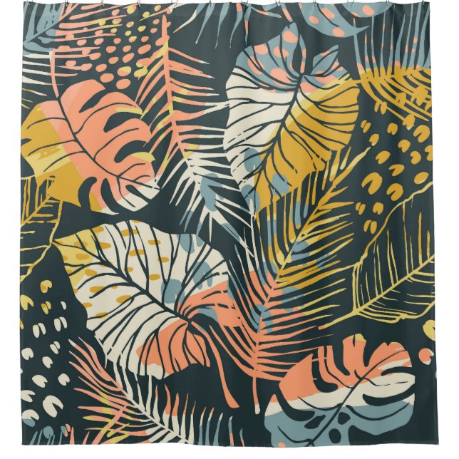 Tropical plants: abstract artistic pattern. (Front)