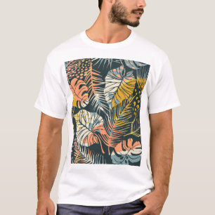 Tropical plants: abstract artistic pattern. T-Shirt