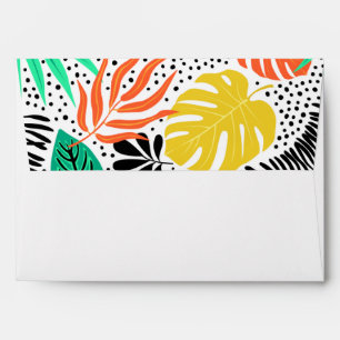 Tropical Plants and Dots Envelope
