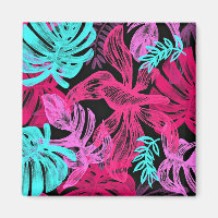 Tropical plants in bold colours