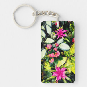 Tropical plants keychain