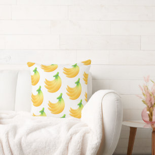 Tropical Playful Cute Summer Fun Yellow Throw Pillow