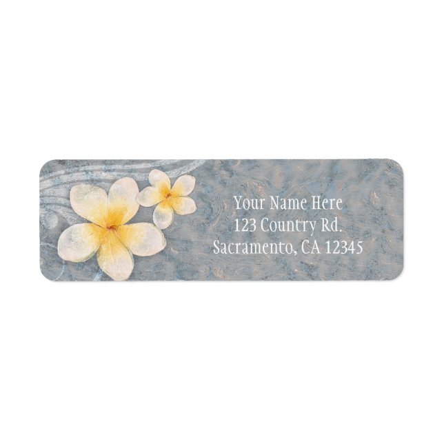 Tropical Plumeria Fleur Grey Jaune Summer Party (Devant)