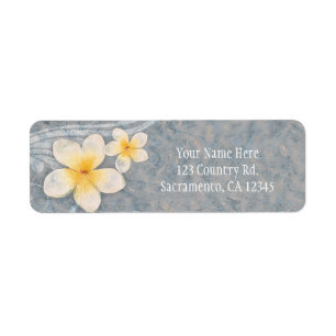 Tropical Plumeria Flower Grey Yellow Summer Party