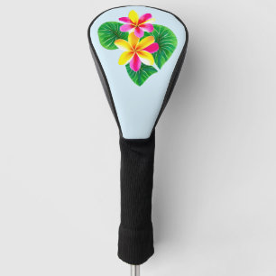 Tropical Plumeria Flowers Golf Head Cover