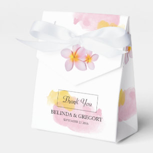 Tropical Plumeria Frangipani Wedding Favor Box