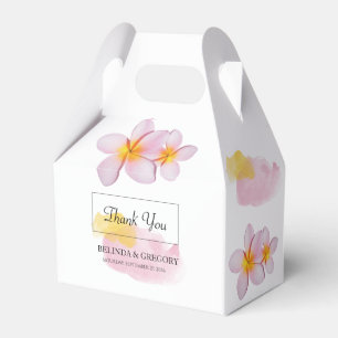 Tropical Plumeria Frangipani Wedding Favor Box