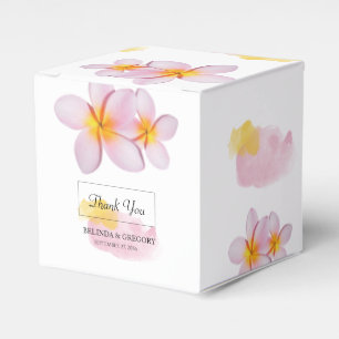 Tropical Plumeria Frangipani Wedding  Favor Box