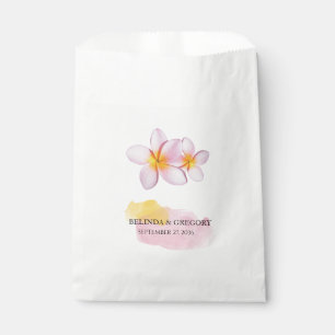 Tropical Plumeria Frangipani Wedding Favour Bag