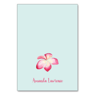 Tropical Plumeria Personalized Place Cards